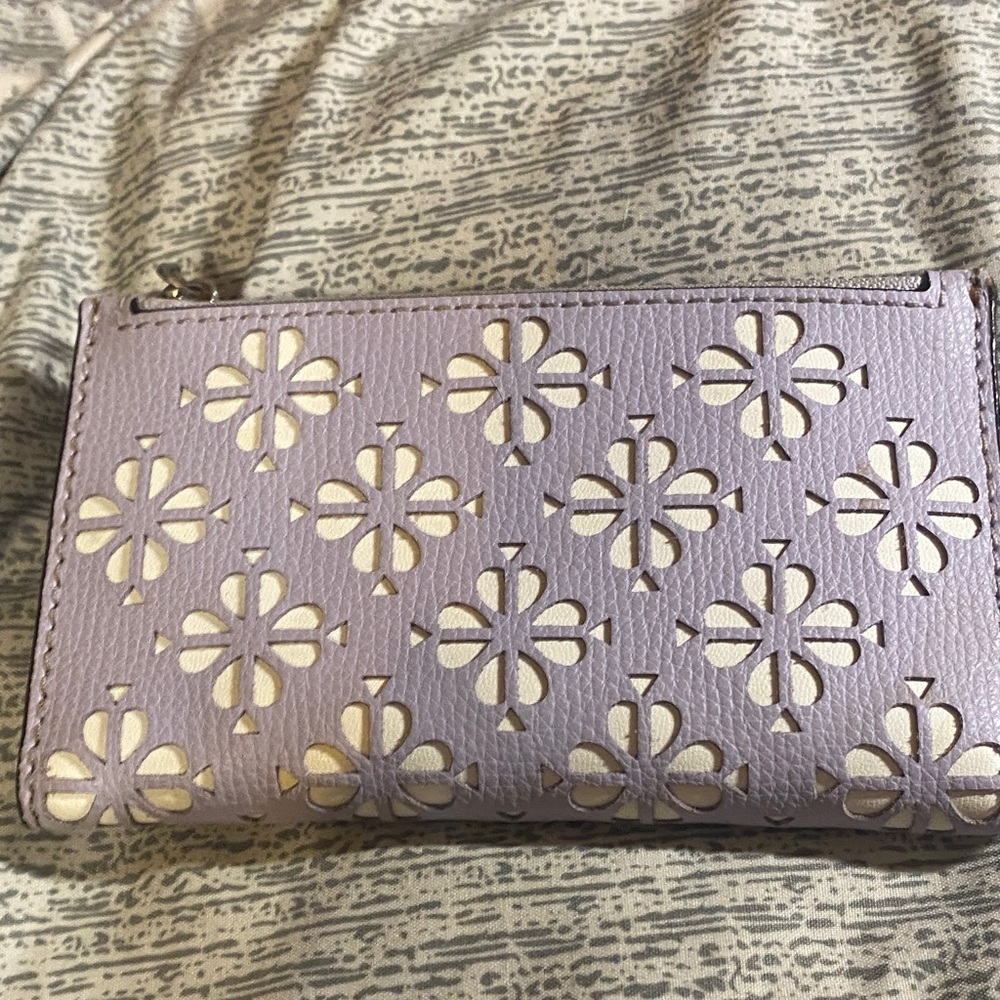 Kate Spade Women’s Floral Cutout Lavender Wallet